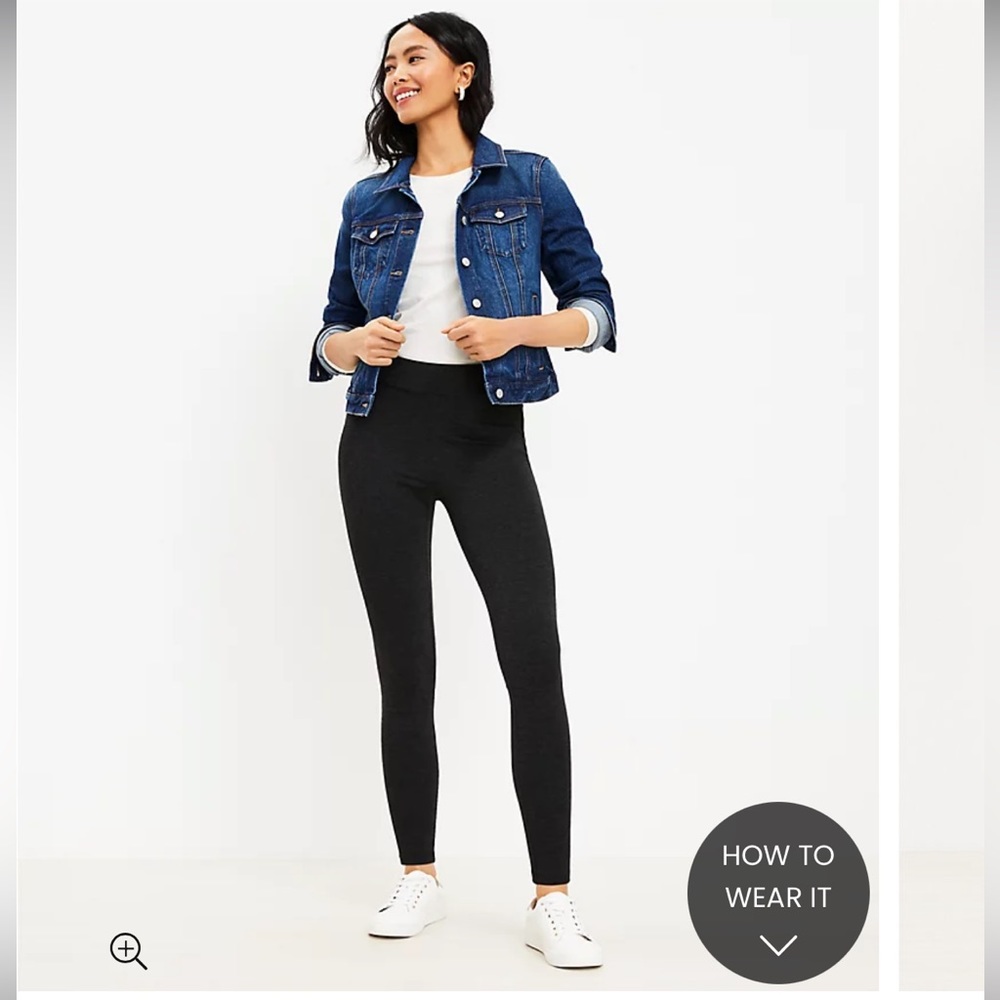 ❌ SOLD //LOFT Dark Grey Seamed Ponte Leggings